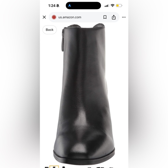 Franco Sarto Women's Ilaria Ankle Boot Sz 8 Black Leather - Picture 3 of 12